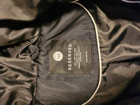 Kabát černý vel. 146, reserved,146