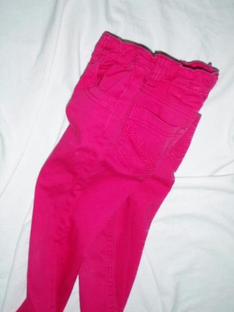 Bomba sytě růžové riflíky, denim,122