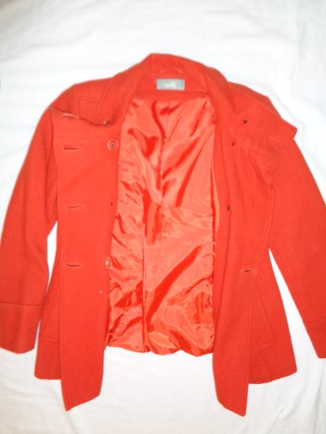 Luxusní cihlově červený kabátek uk 12, wallis,40