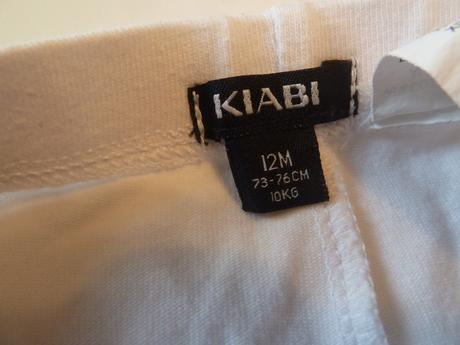 Bílé bavlněné elastické kraťasy nad kolena kiabi, 80