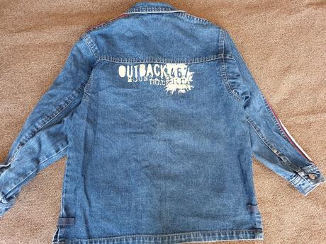 Džínová bunda na zip vel. 134, 134