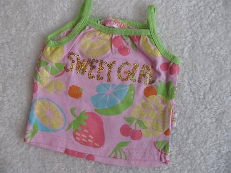 Krásné letní bavlněné tričko s flitrovým nápisem, 86