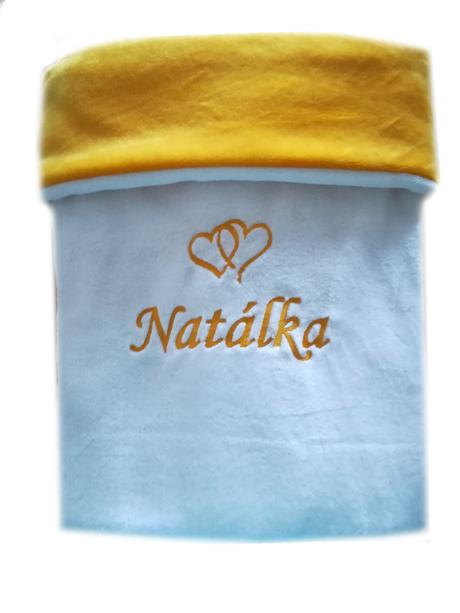 Deka s výšivkou jména na přání-více barev a obrázk,