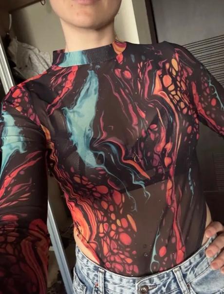 Dámské sexy body hodně vykrojené, xl