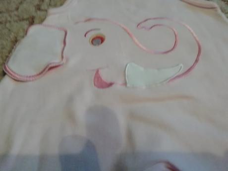 Překrásné dupačky se slonem-vel.56-62 top stav, 56