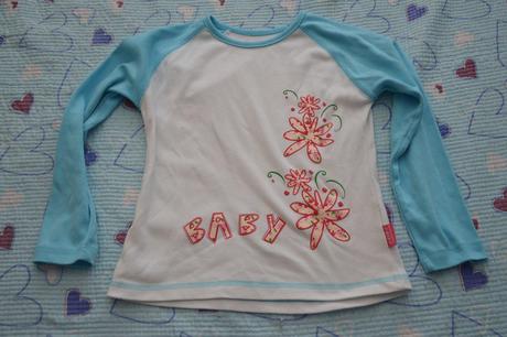 Triko dl. rukáv, kytky s leskem, 122