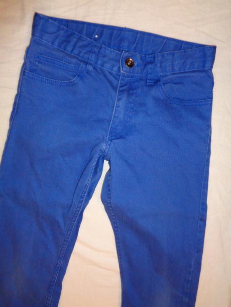 Pěkné modré riflové kalhoty, h&m,152