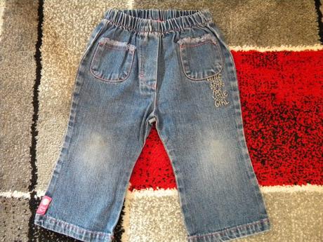 Zateplené kalhoty vel.74 + rifle pro holku vel.74, 74