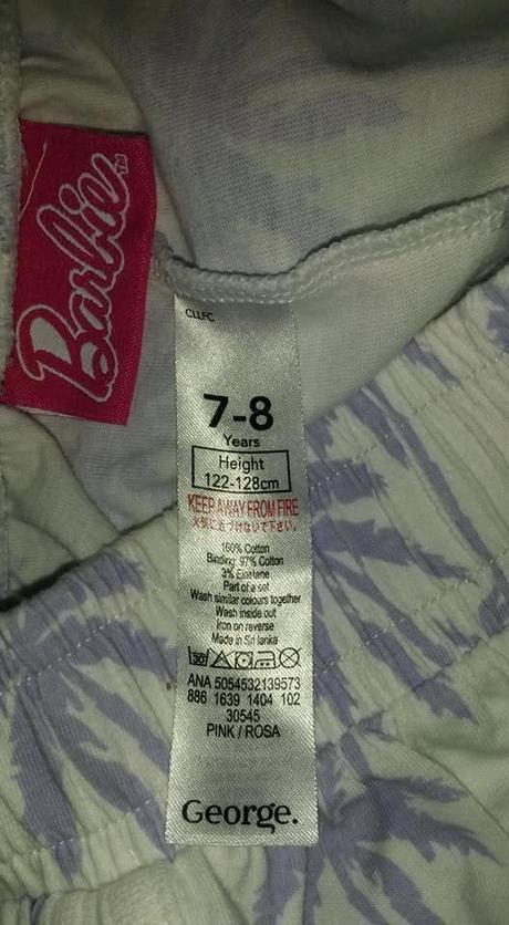 Bavlněné šortky barbie vel. 122-128, george,122