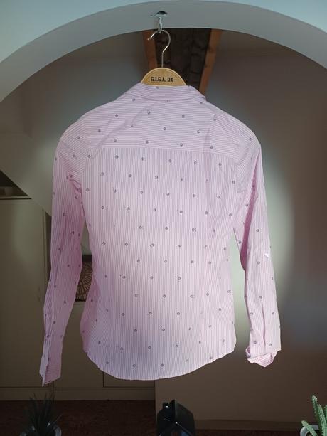 Pruhovaná košile a kytičkami xs / 158, sinsay,158