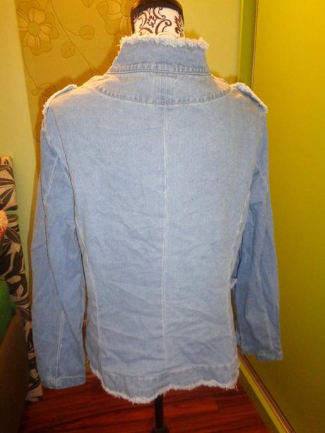 Nádherná světle modrá riflová bunda, xxl