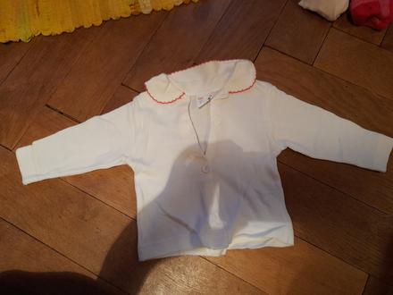 Bílý kabátek na miminko, 68