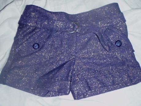 Luxusní teplé fialovozlaté kraťasy, next,128