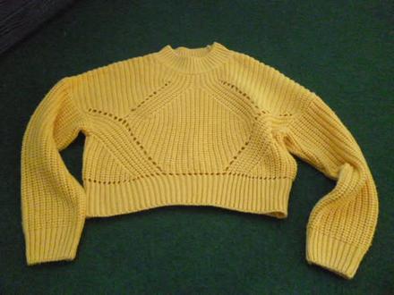 Hořčicový svetr vel.12-13, 158
