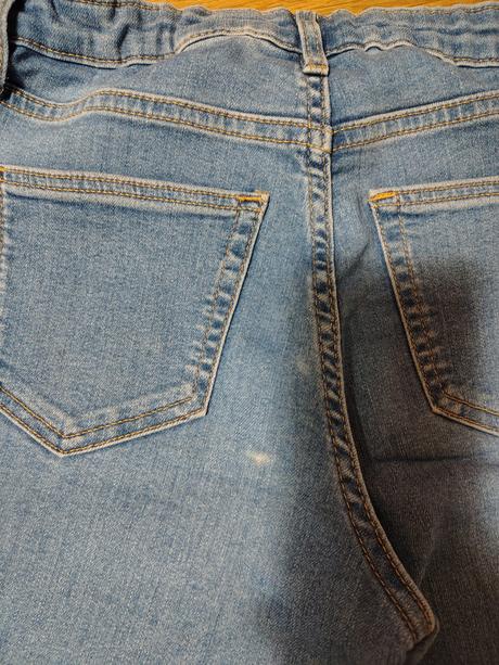 Dívčí rifle strečové do zvonu h&m 158 světle modré, h&m,158