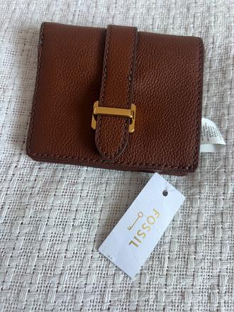 Nová kožená hnědá peněženka zn. fossil, fossil