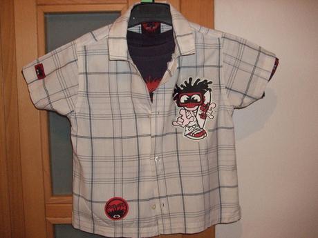 Štýlová košeľa + tričko devil fish, 104