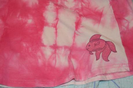 128 134 140 růžové batikované šaty, h&m,134