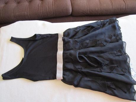 Velmi pěkné černé šaty s volánkovou sukní, h&m, h&m,158