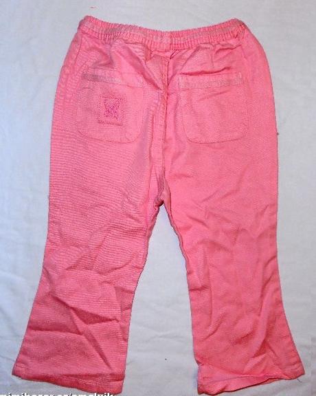 F56. růžové kalhoty s aplikací motýlků 12-18 měs., cherokee,86