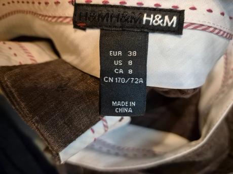 Dámské lněné kalhoty h&m vel. 38, h&m,38