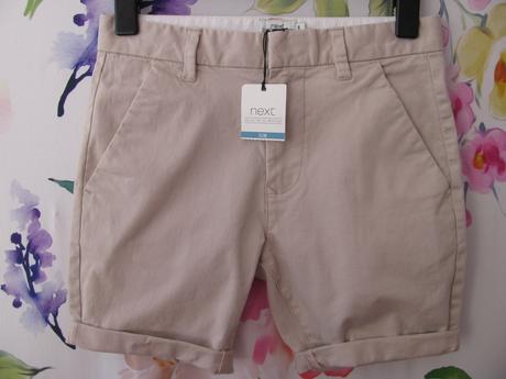 Elastické šedo fialové kraťasy next, next,36