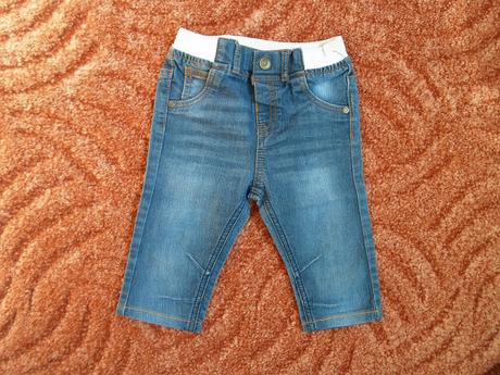 Modré kalhoty rifle džíny 3/4 kraťasy elasten, f&f,98