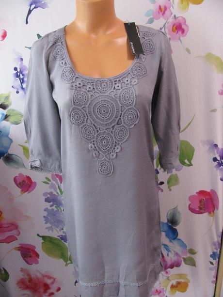 Šedé viskozové letní mini šaty, atmosphere,36