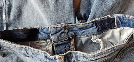 Dívčí rozšířené džíny, rifle, vel.140, zn.c&a, c&a,140