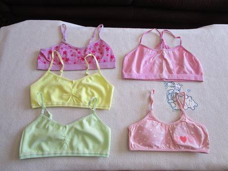 5x bavl. sportovní elast. podprsenka - lambáda, primark,146