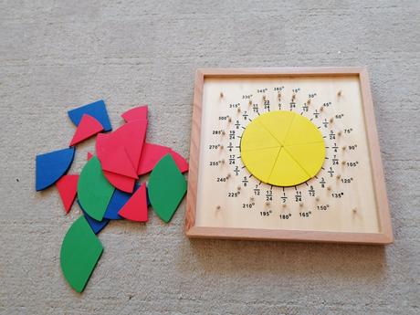 Dřevěná pomůcka na zlomky, 