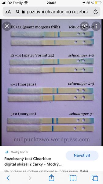 Rozebrání digitálního testu Clearblue. Zmatenost z výsledku.
