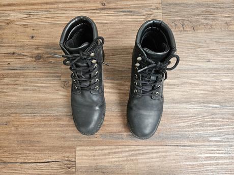 Černé boty tamaris šněrovací kotníkové kožené 38, tamaris,38