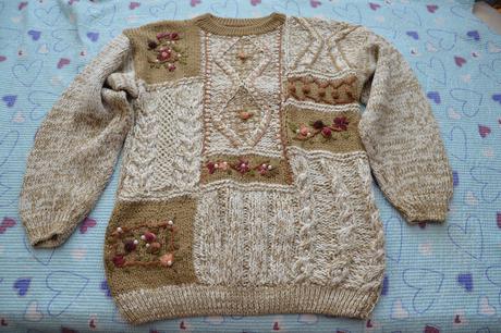 Zimní svetr s perličkami, l
