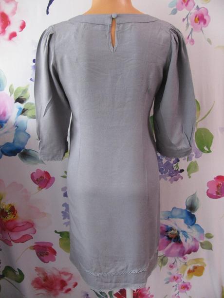 Šedé viskozové letní mini šaty, atmosphere,36