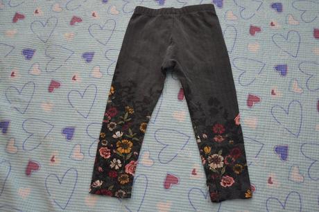 Zara pevné legíny, džegíny s kytkama, zara,104