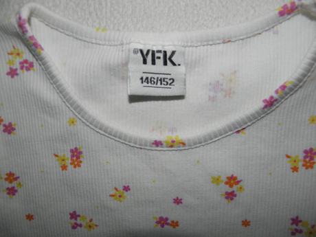 Dívčí žebrované tričko zn. yfk vel.146/152, 146
