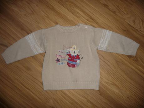 Hnědý svetřík george na 12-18m-vel.86, george,86