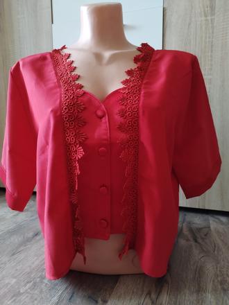 Slušivá červená xl halenka, xl