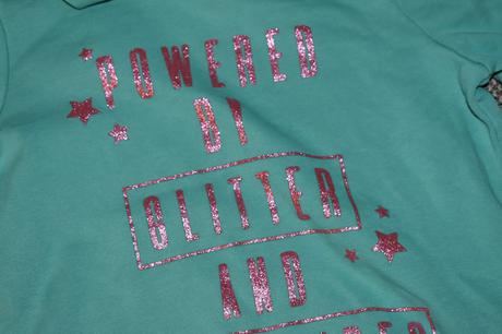 Zelená mikina george s třpytivým nápisem, 128, george,128