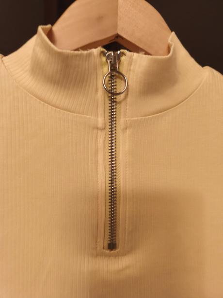 Žebrované tričko na zip h&m 146/152, h&m,152