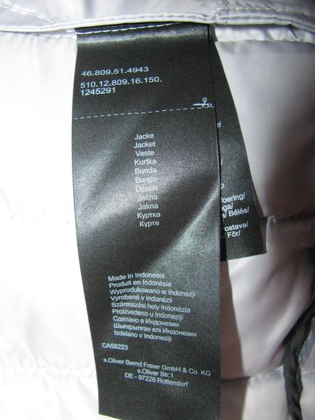 Přechodná šedo modrá bunda s kapucí s.oliver, s.oliver,l