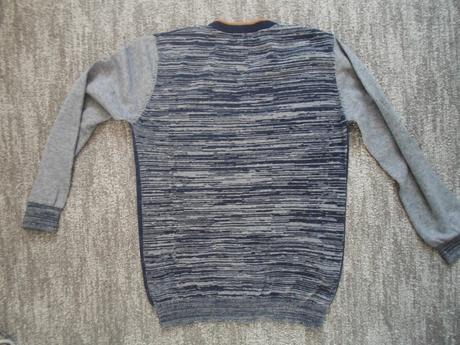 Modrý svetr svetřík knoflíčky, marks & spencer,146