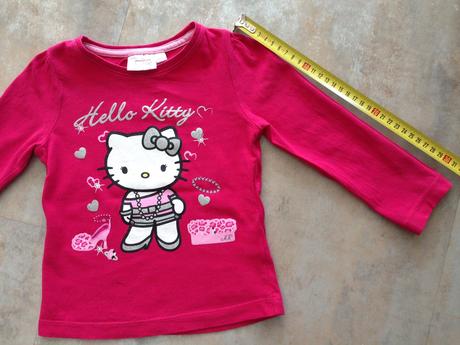 Malinové triko hello kitty vel.1,5 - 2 roky třpyt, 92