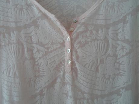 Růžové krajkové tričko tílko top, h&m,m