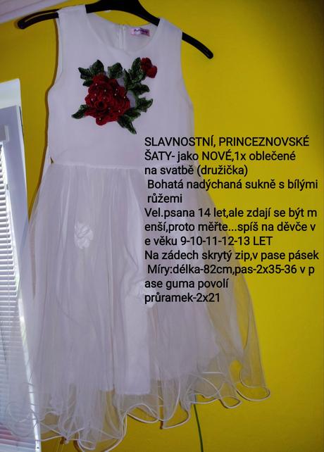 Slavnostní šaty-vel.9-10-11-12let+ zdarmašaty, 134
