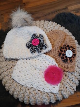 3krát háčkovaná čepice leopard 2-4 roky, 104