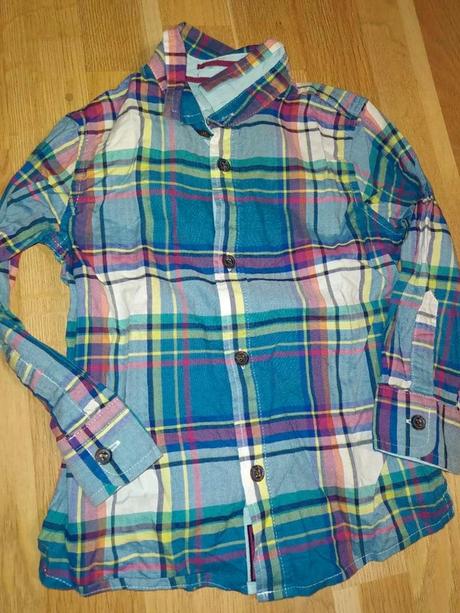 Modrá kostková košile 104 baker, 104