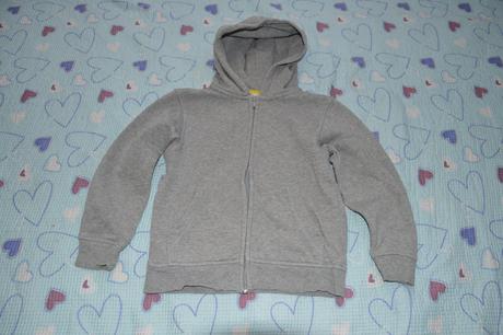 110 116 šedá mikina mikča, h&m,116