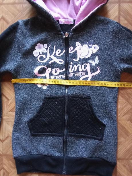 Mikina na zip šedá velikost 110/116, 110